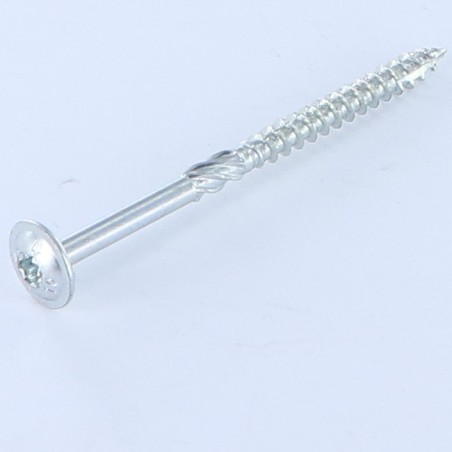 1 x Chipboard Screw Disc Head Screw T25 5X100 Zinc Plated