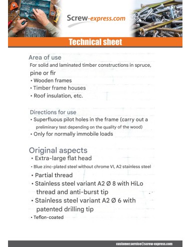 1 x Chipboard Screw Disc Head Screw T25 5X100...