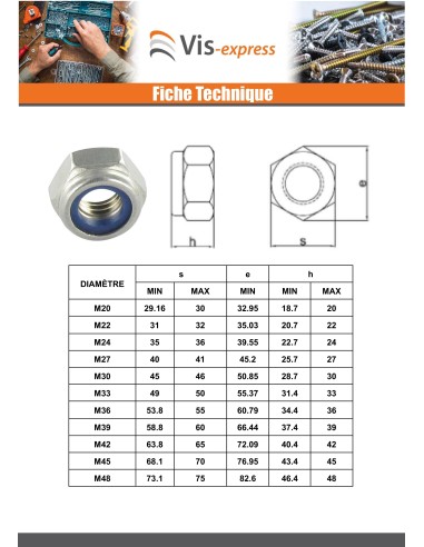 1 x Lock nut M8 Stainless Steel A4