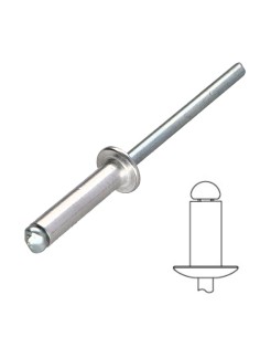 Blind rivets Aluminium Stahlgewinde 4X10 Flat Head