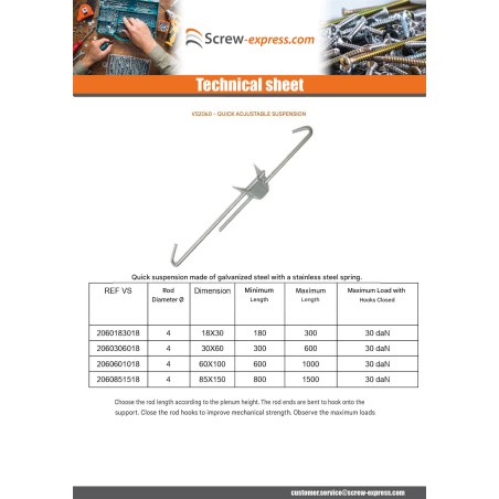 1 x Suspension Adjustment fast 60X100