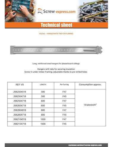 1 x Suspension Secable 640 for F45 fur