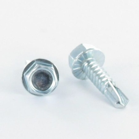 1 x Self Drilling Hexagonal Head 6.3X32 Sheet Metal Thread Zinc Plated