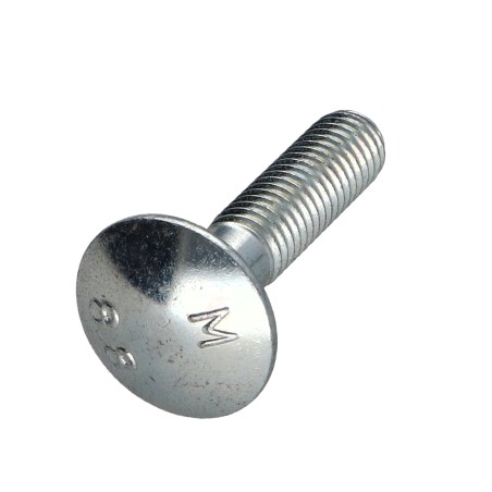 1 x Carriage Bolt M8X35 Partial Thread Class 8.8 Zinc Plated