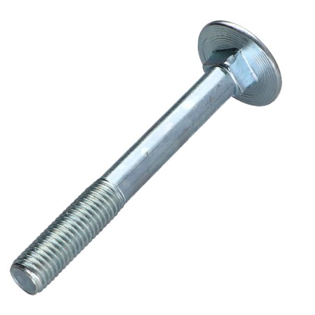 1 x Carriage Bolt M7X60 Pitch 100 Partial Thread Zinc Plated