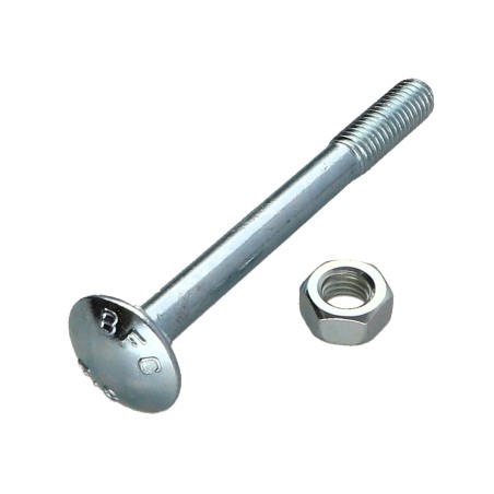 1 x Carriage Bolt M8X80 Thread Length: 22 Partial Thread Zinc Plated