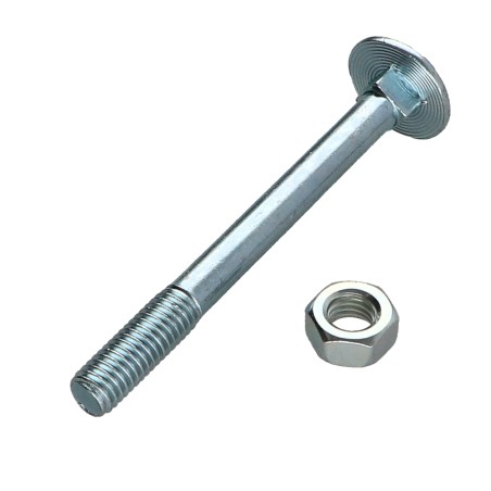 1 x Carriage Bolt M8X80 Thread Length: 22 Partial Thread Zinc Plated
