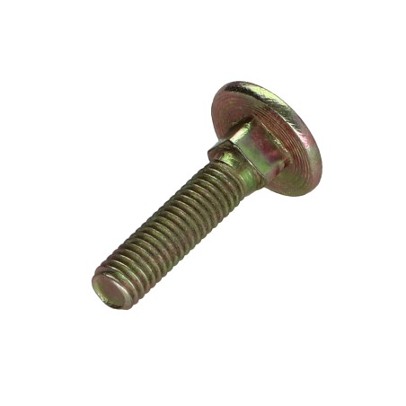 1 x Carriage Bolt M5X22 Full Thread COLCAR 6 Yellow Zinc