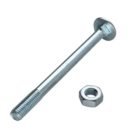 1 x Carriage Bolt M10X120 Partial Thread Class 4.8 Zinc Plated
