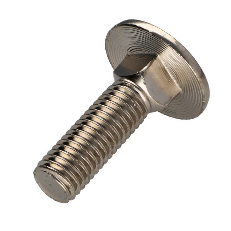 1 x Carriage Bolt M12X40 Partial Thread Nickel Plated