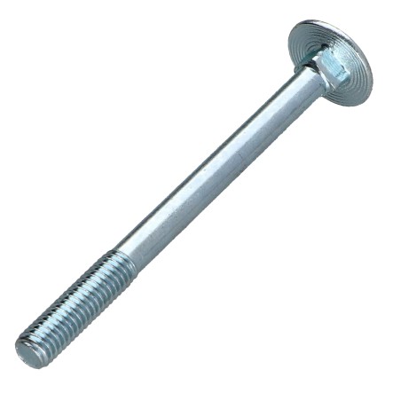 1 x Carriage Bolt M5X60 Partial Thread Zinc Plated