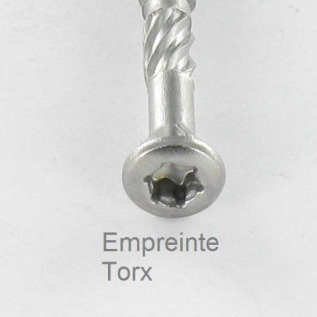 1 x Decking Screw TEKOR Pan Countersunk Head T20 4.5X80 cut Type 17 Drilling Point Stainless Steel C2