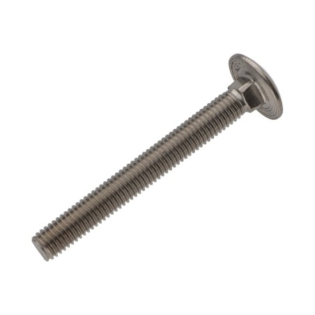 1 x Carriage Bolt Stainless Steel A2 M12X90 Full Thread