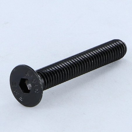 1 x Machine Screw Flat Head Hexagon Recess M10X50 Full Thread Class 10.9 Hexagon Socket 6 Steel