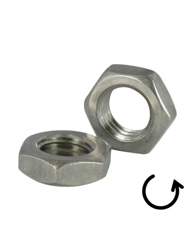 1 x Thin Nut Pitch Left M14 Stainless Steel A4