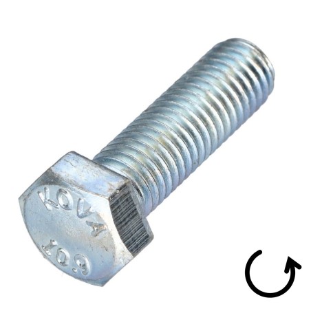 1 x Machine Screw Hexagonal Head Pitch Left M4X30 Class 10.9 geomet steel