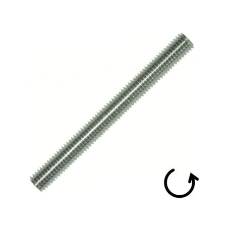 1 x Threaded Rod M12 Length 1 Meter Pitch Left Stainless Steel A2