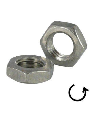 1 x Hexagonal nut Pitch Left M5 Stainless Steel A2