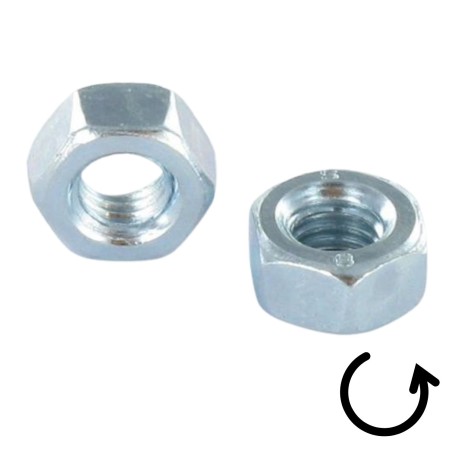 1 x Hexagonal nut M24 Pitch Left Class 8 Zinc Plated
