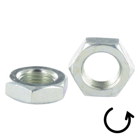 1 x Thin Nut M16 Pitch 200 Pitch Left Zinc Plated