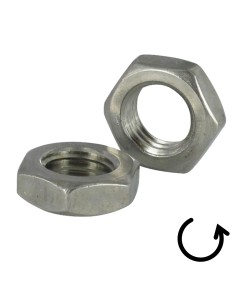 Hexagonal nut Pitch Left M10 Stainless Steel A2 2