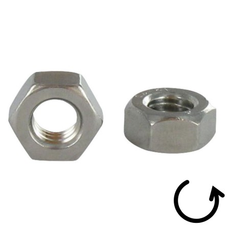 1 x Nut HUAGONAL Pitch Left M6 Stainless Steel A4