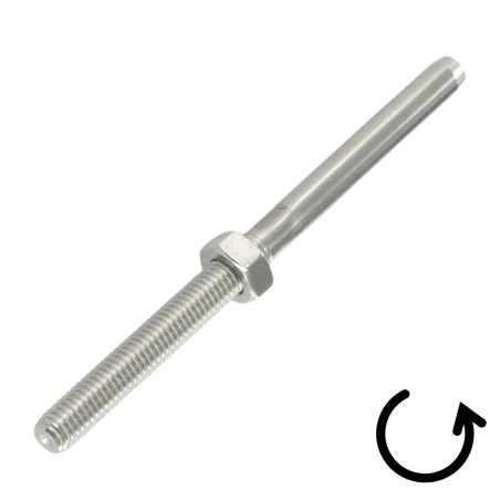 1 x Inside Right Thread Pitch Left Stainless Steel A4 Wire Rope 4 Total Lengh 110