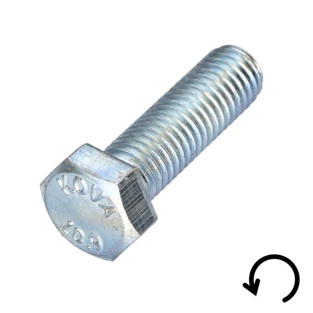 1 x Machine Screw Hexagonal Head Pitch Left M10X40 Class 10.9 geomet steel