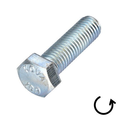 1 x Machine Screw Hexagonal Head Pitch Left M8X40 Class 10.9 geomet steel
