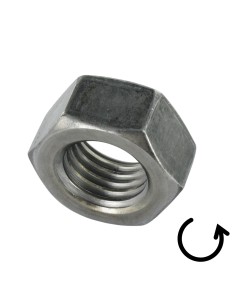 Hexagonal nut M18 Pitch Left Class 8 Steel 2