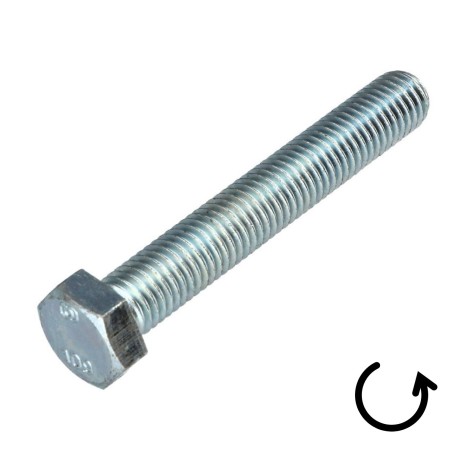 1 x Machine Screw Hexagonal Head Pitch Left M10X80 Class 10.9 geomet steel