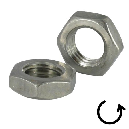 1 x Hexagonal nut Pitch Left M14 Stainless Steel A2