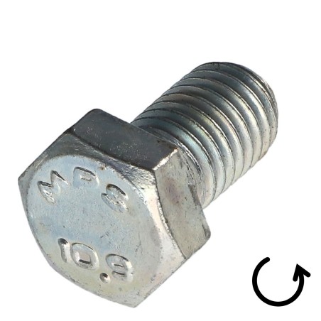 1 x Machine Screw Hexagonal Head Pitch Left M10X16 Class 10.9 geomet steel