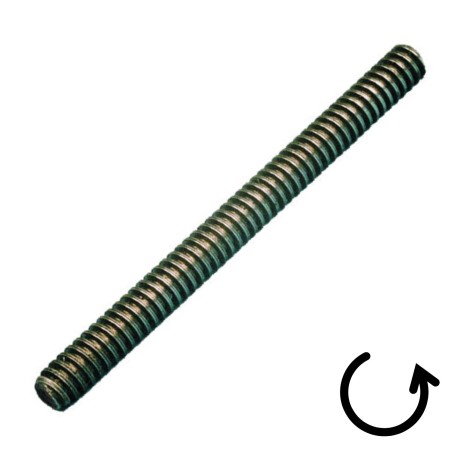 1 x Threaded Rod TR36X6 1 Meter Trapezoidal Left Steel