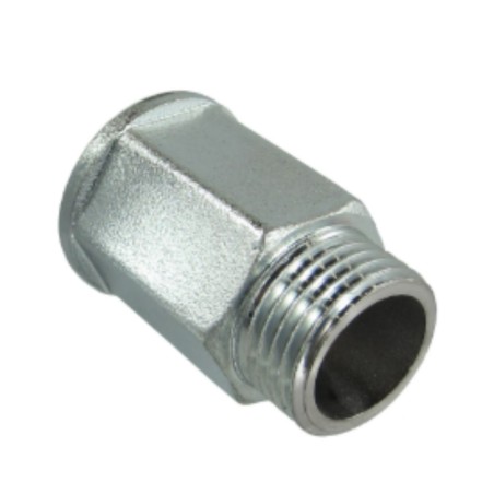 1 x Hexagonal nipple Figure 529 Male/Female 15x21 (1/2") X 30 Chrome Plated Brass