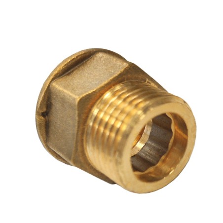 1 x Hexagonal nipple Figure 529 Male/Female double hexagon 15x21 (1/2") Brass
