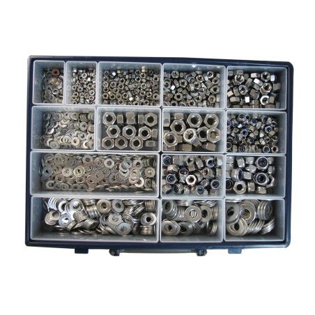 1 x Set of 1760 Washer / Hexagonal nut / lock nut Stainless Steel A2