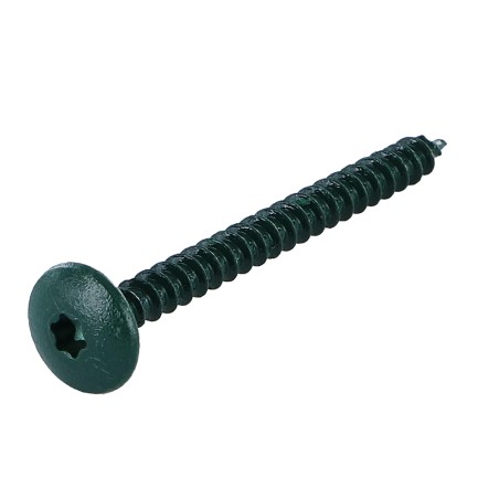 1 x Screw Truss 4.5X50 Full Thread T20 Zinc Plated LAQ Ral6005/Noss Green
