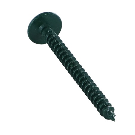1 x Screw Truss 4.5X50 Full Thread T20 Zinc Plated LAQ Ral6005/Noss Green