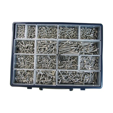 1 x Set of 1540 Self Drilling Countersunk Head Round Head Pozi Stainless Steel A2 Bit