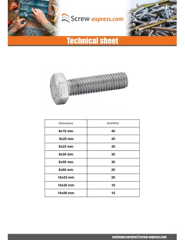 1 x Set of 570 Machine Screw Hexagonal Head...