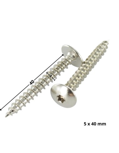 1 x Screw Truss 5X40 Full Thread T20 Nickel Plated