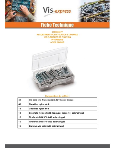 1 x Set of Ironware Zinc Plated (135 ELEMENTS)