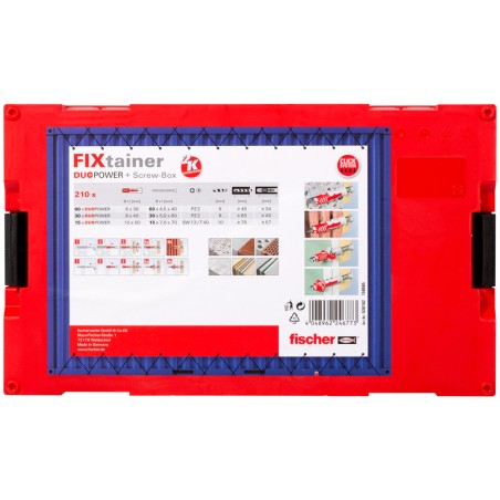 1 x Set of Screw And Plug Fischer FIXTAINER