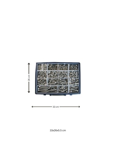 1 x Set of 570 Machine Screw Hexagonal Head...