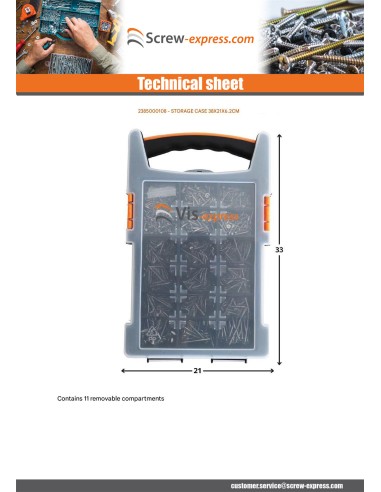 1 x CASE STORAGE 338X210X62