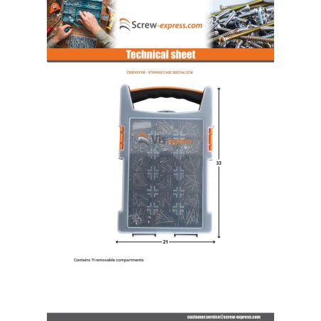 1 x CASE STORAGE 338X210X62