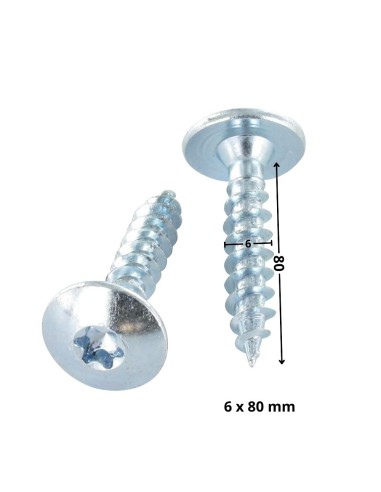 1 x Screw Truss 6X80 Partial Thread T30 Zinc...
