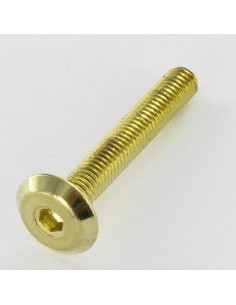 Machine Screw flat Hexagon Socket 4 M6X60 Brass Plated Steel