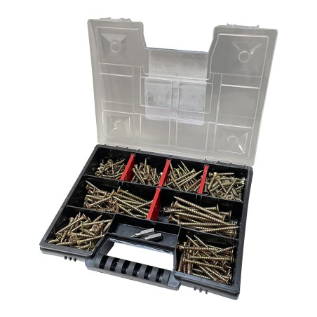 1 x Set of 280 Chipboard Screw Countersunk Head Torx cut Type 17 Drilling Point Yellow Zinc